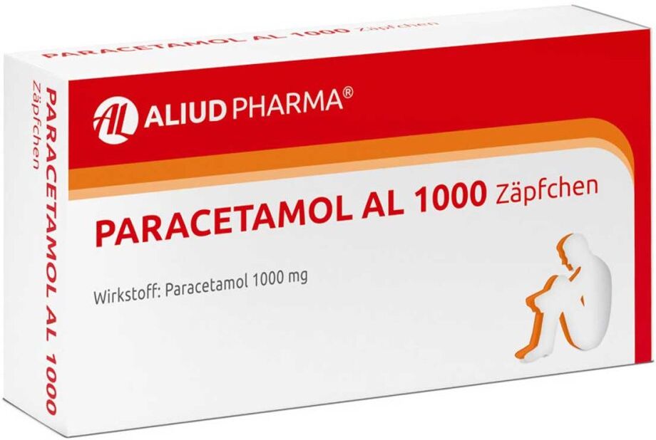 Paracetamol AL 1000 Zäpfchen bei akuten Schmerzen und Fieber 10stk