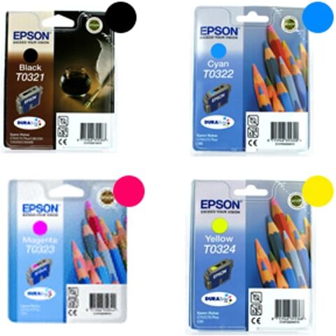Epson T032X (negro+cian+magenta+amarillo)