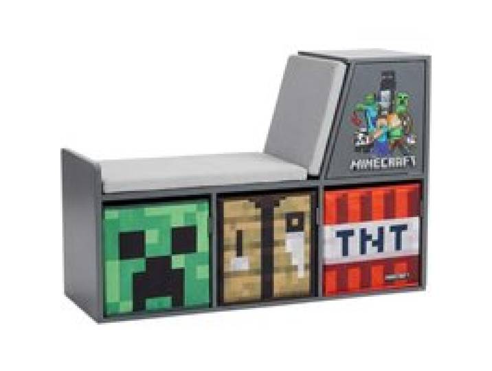 MINECRAFT Banc de lecture et étagère à livres