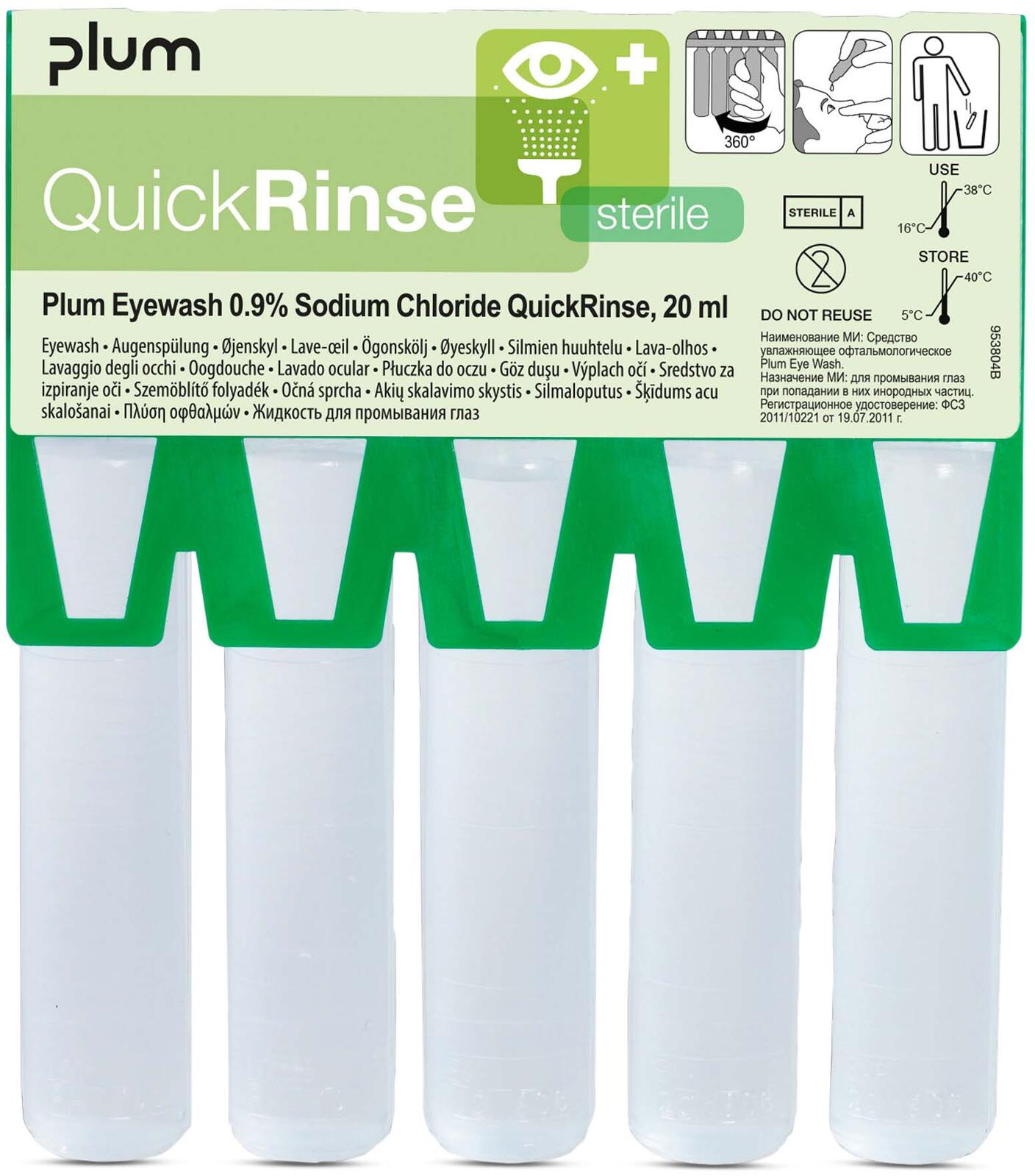 LEINA-WERKE Augenspülung Nachfüllpack QuickRinse 20,0 ml REF 44029