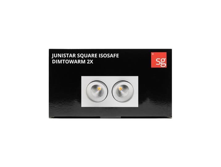 SG Armaturen Junistar square isosafe dimtowarm black 2x7w