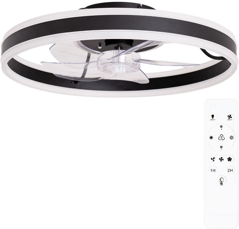Metro Celotto 45cm Ceiling Fan with LED Lights Clear 45cm