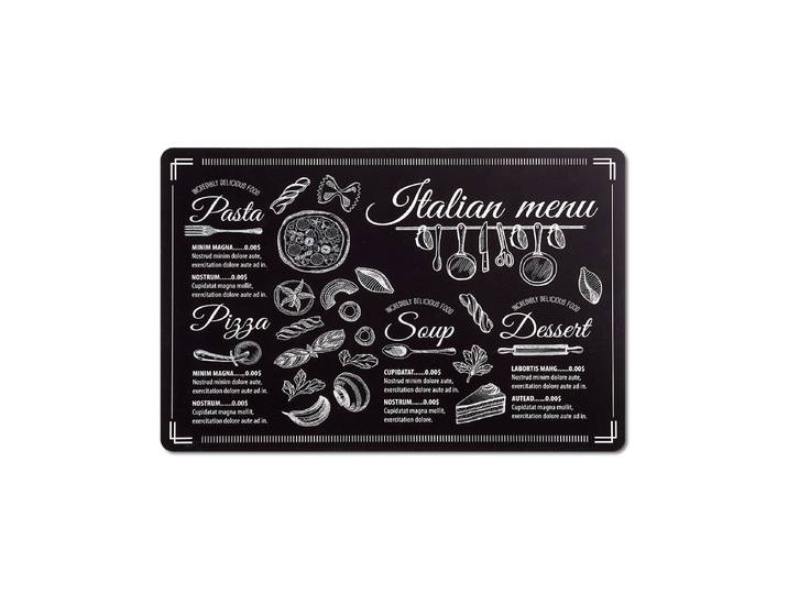 Platzset Italian Menu 29 x 0 x 44cm Schwarz
