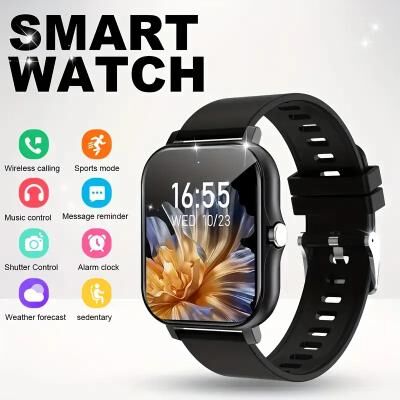 Fusion Finds Smart Watch With Fitness Tracker, Sleep Monitor & Touch Display For Men And Women black