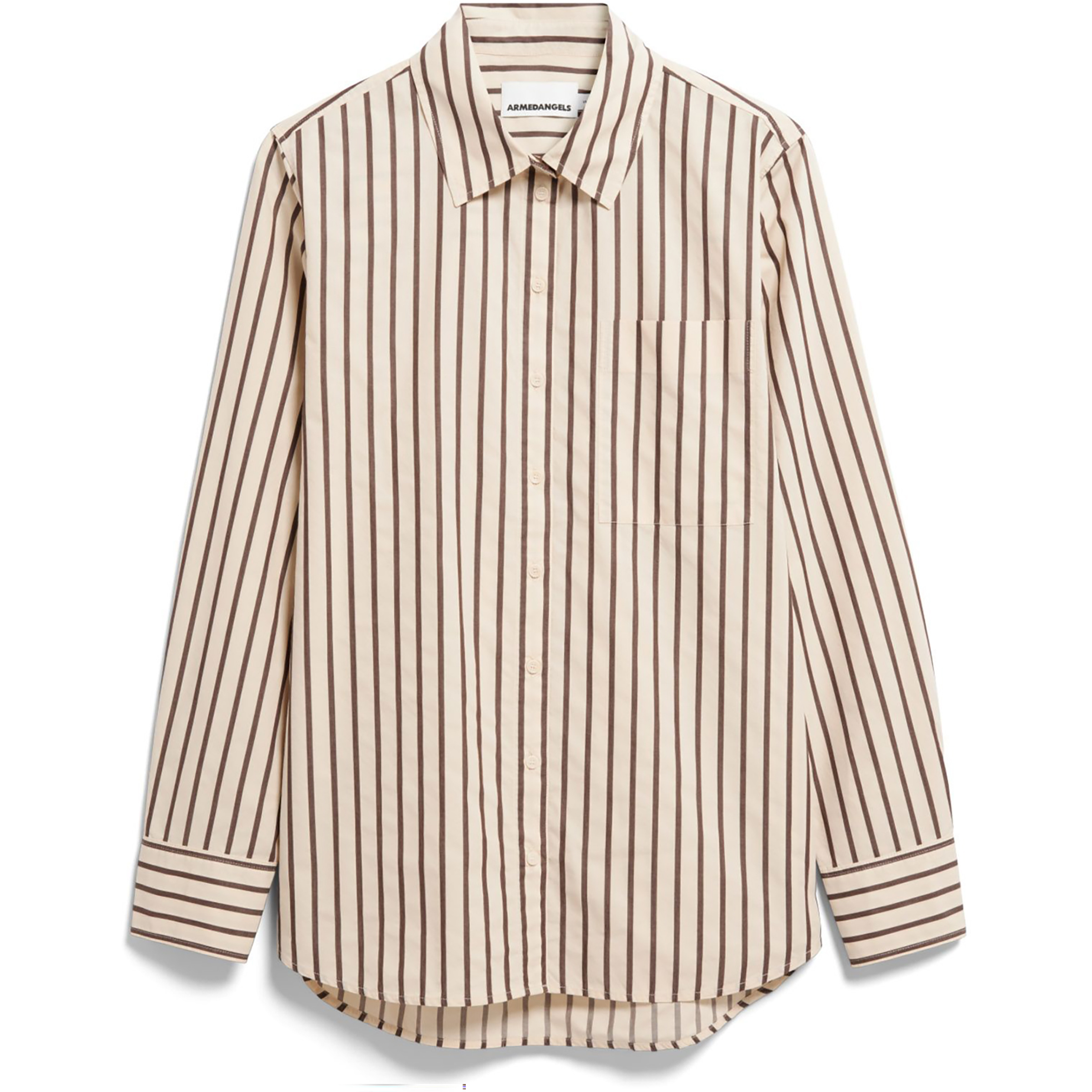 Armedangels Stripe Loose Damen Blusen weiss Größe M Lifestyle Hautfreundlich