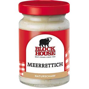 Block-House Meerrettich naturscharf, gerieben, scharf, im Glas, 90 g