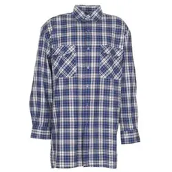 Hemd 0450 blau kariert, Größe 43/44 - blau kariert - 43/44