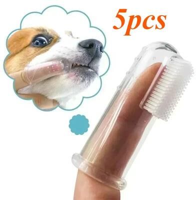 Inspired Living SoftPaw Silicone Pet Finger Toothbrush Set Gentle Dog & Cat Dental Care Brush (5 Pack) SoftPaw Silicone Pet Finger Toothbrush Set Gentle Dog & Cat Dental Care Brush (5 Pack)
