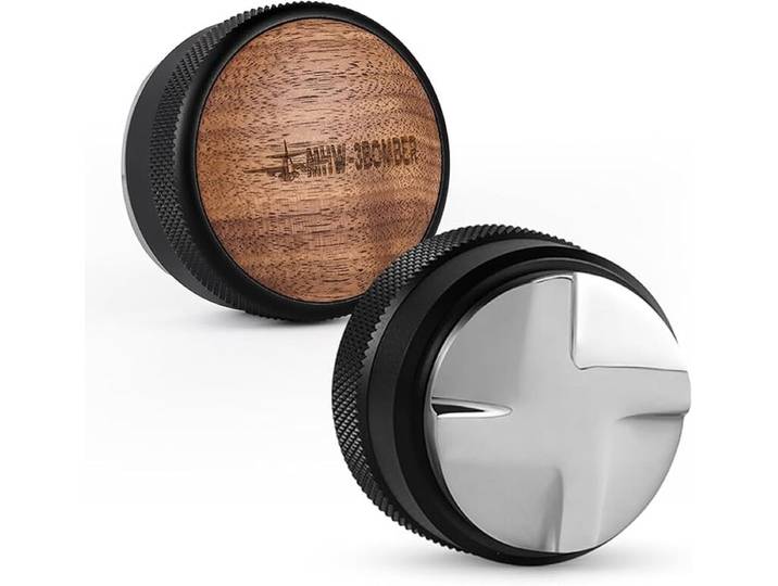 MHW-3BOMBER Distributeur de café 58,35 mm, outil de distribution d'espresso, niveleur d'espresso à hauteur réglable, 58 mm, base en acier inoxydable en coin, modèle : T5270L4