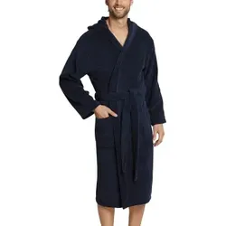 Schiesser Essentials Terry Cloth Bathrobe Marine Baumwolle Medium Herren