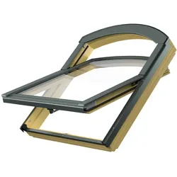 FAKRO Rundbogenfenster FTP/B Z6 66x108 natur, Schwingfenster, Z6