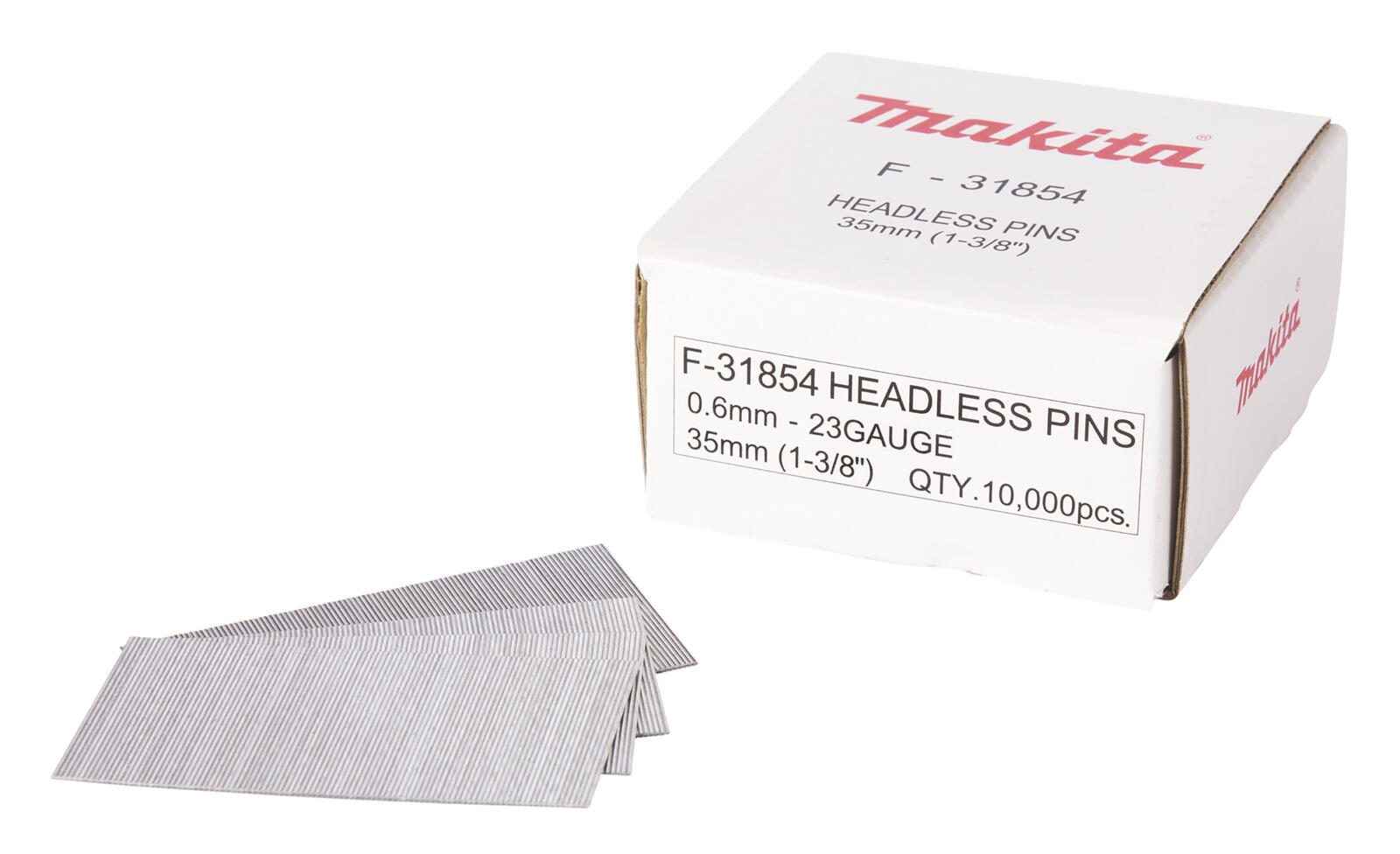 makita Stiftnägel ohne Kopf 0.6x35mm F-31854, 10000 Stück