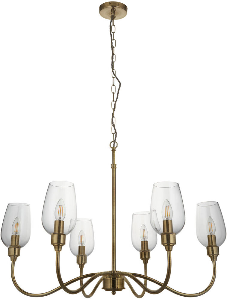 House of Hampton Hovey 6 - Light Candle Chandelier Antique Brass