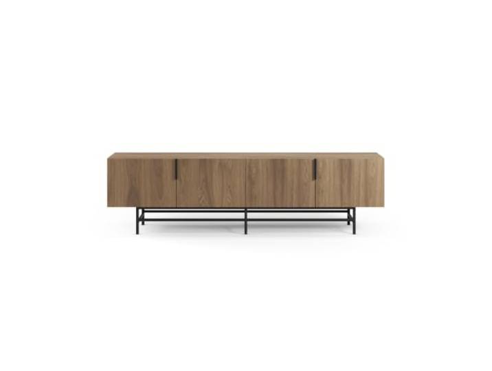 Calicosy Rima TV-Schrank, 4 Türen, dunkle Eichenoptik, L 200 cm