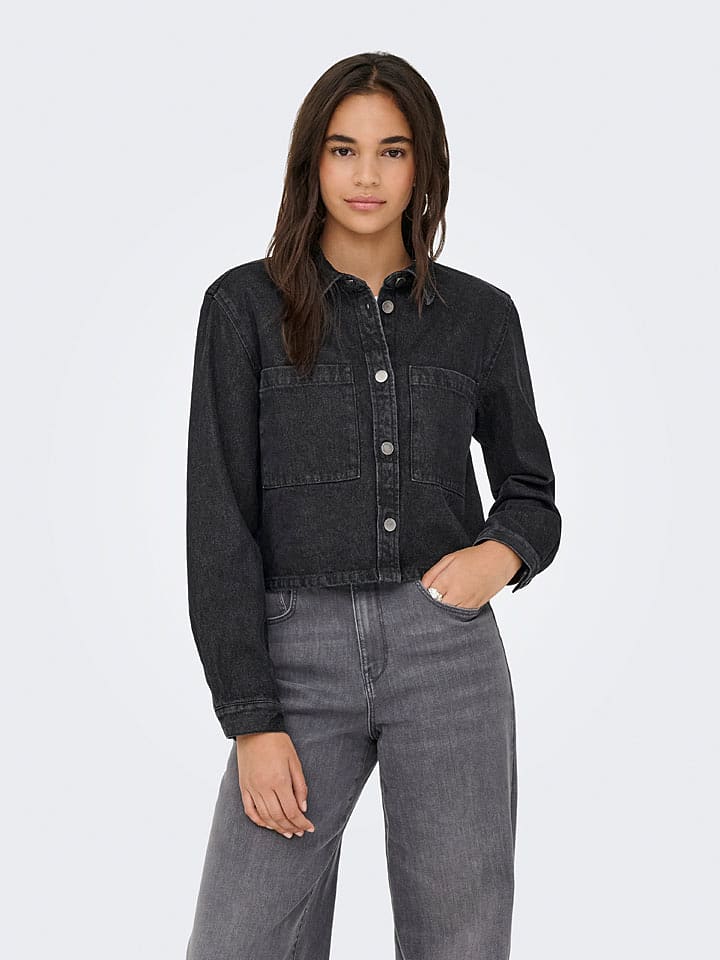 JDY Jeanshemd "Marly" in Dunkelblau - S