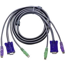 ATEN KVM Anschlusskabel [1x VGA-Stecker, PS/2-Stecker, PS/2-Stecker - 1x VGA-Buchse, PS/2-Stecker, PS/2-Stecker] 3.00 m Schwarz 2L-5003P/C