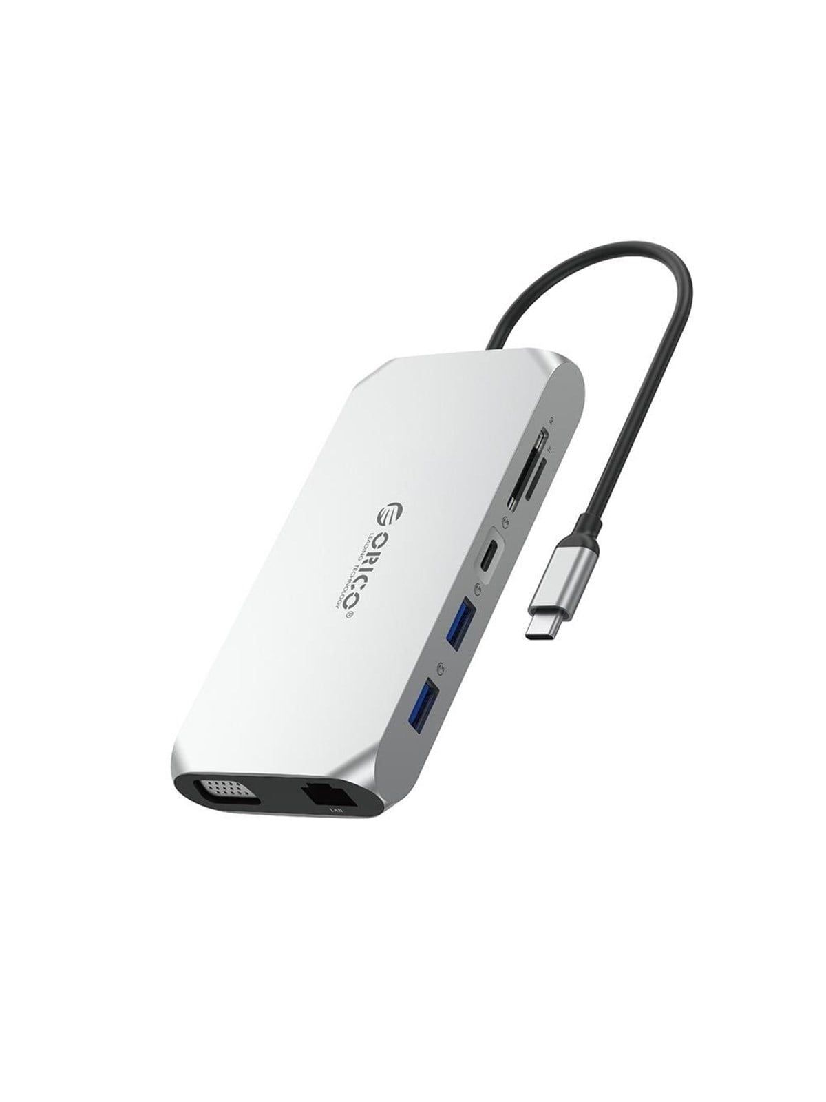 ORICO XCR 12in1 USB-C Docking Station USB-Hubs - USB 3.1 - 12 - silber