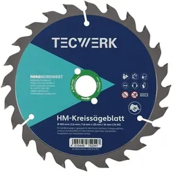 Tecwerk, Sägeblatt, Handkreissägeblatt Aussen-Ø 235 mm Zähnezahl 24 WZ Bohrung 30 mm Schnittbreite 2,8 mm