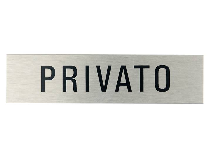 Alu-Schild Privato 16 × 4 cm