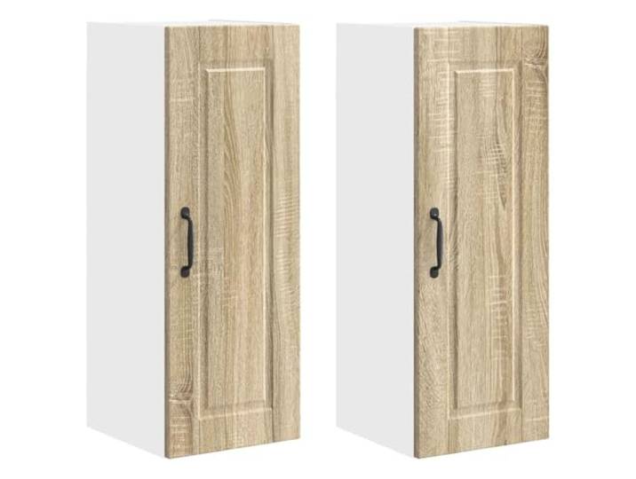 IBUQDDV Wandschrank Porto 2 STK. Sonoma-Eiche Holzwerkstoff Küchenschrank, Wandmontage, geräumige Fächer, Ablagen, Holzwerkstoff, Innenbereich, modernes Design