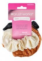 Brushworks Chouchous en Satin 4 Unités - Pochette carton 4 chouchous