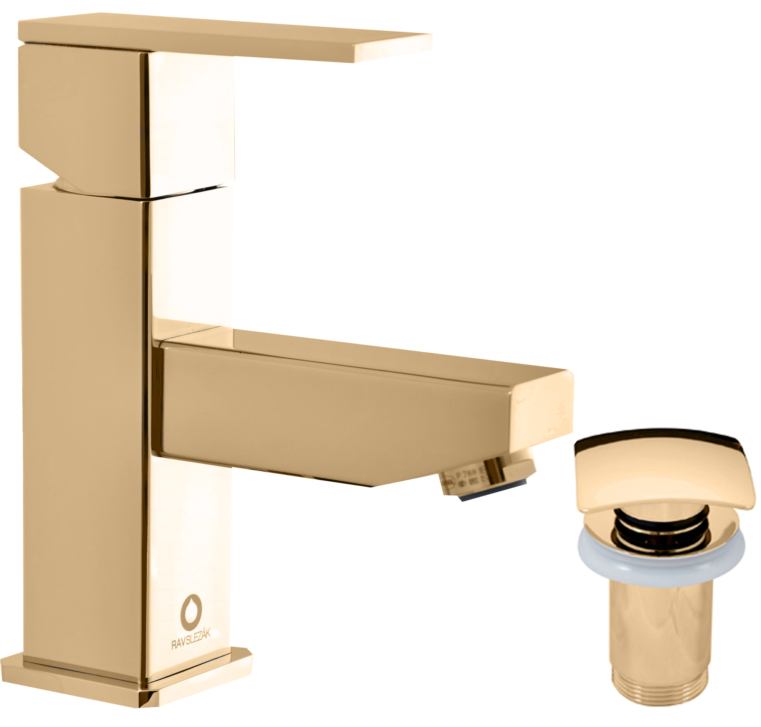 copy of LOIRA Waschtischarmatur ohne oder mit Siphon in Chrom oder Gold RAV SLEZAK Ihre Wahl: Mit Siphon,