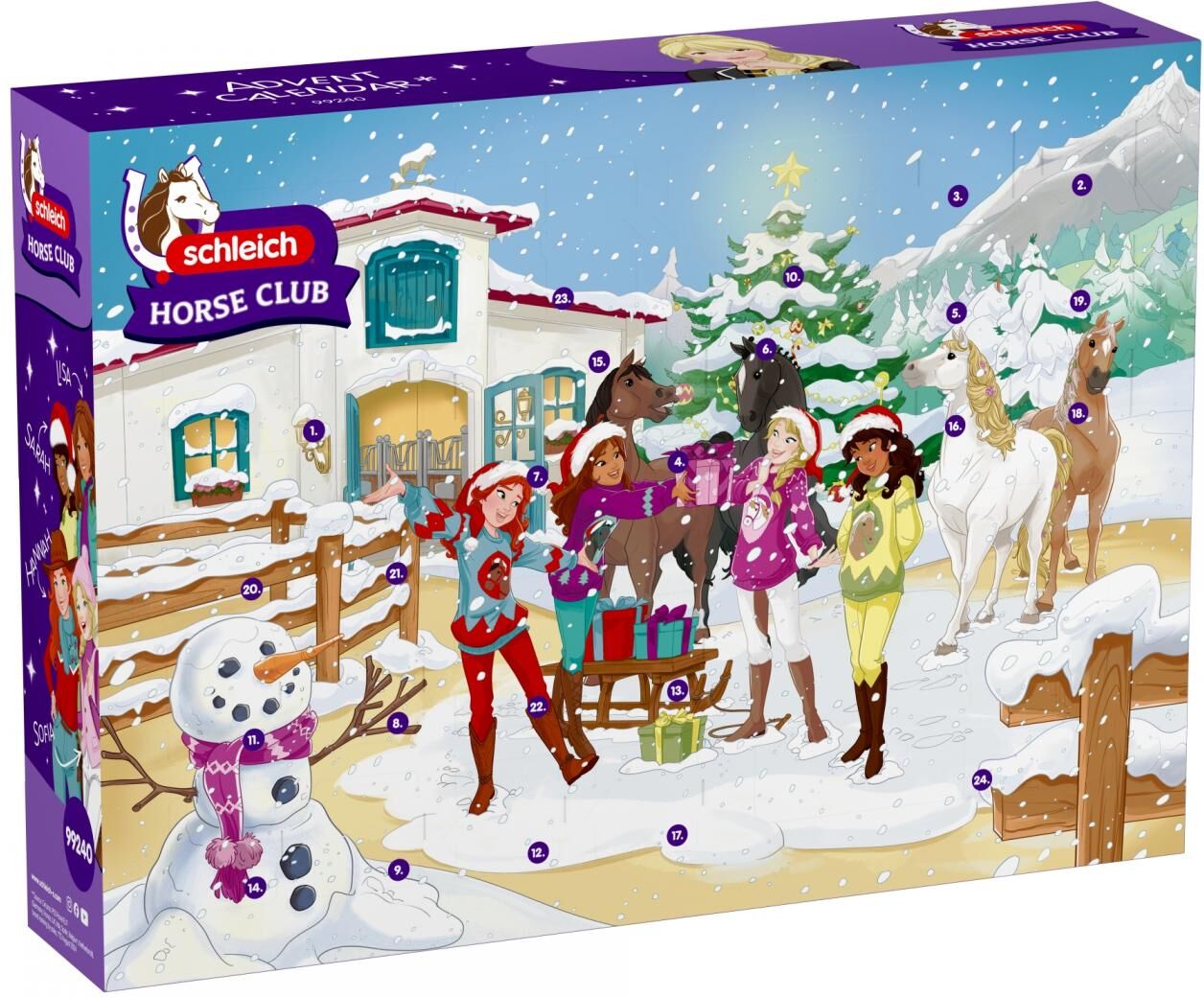 Schleich Horse Club 2026 Advent Calendar - 24 Daily Surprises for Kids - Ages 4+ - 39 x 28.5 x 8 cm