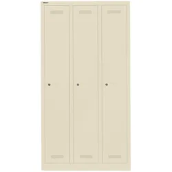 Garderobenschrank MonoblocTM | 3 Abteile - 669 hellelfenbein