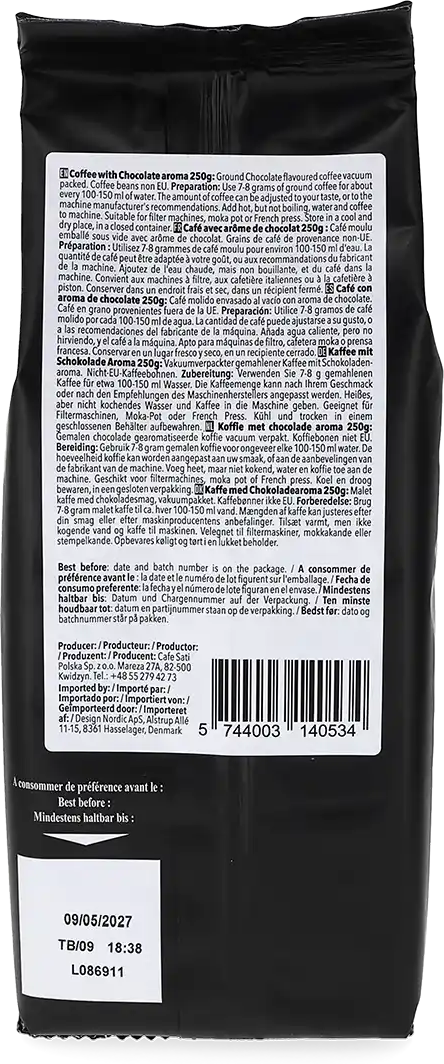 Kaffekapslen   Café au Chocolat - 250 g. Café moulu