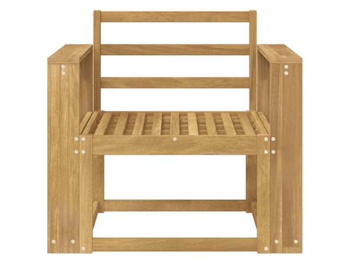 KTHLBRH Set Sofas für den Außenbereich, Massivholz, Akazie, Weiß Wetterfest, Lattendesign, Rückenstütze, 110 kg pro Stuhl