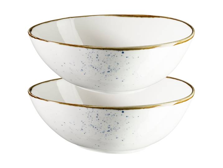 MÄSER Schüssel-Set 2-tlg. Pintar weiss/blau Porzellan D 22 cm 2 Stk - Schüssel-Set 2-tlg.