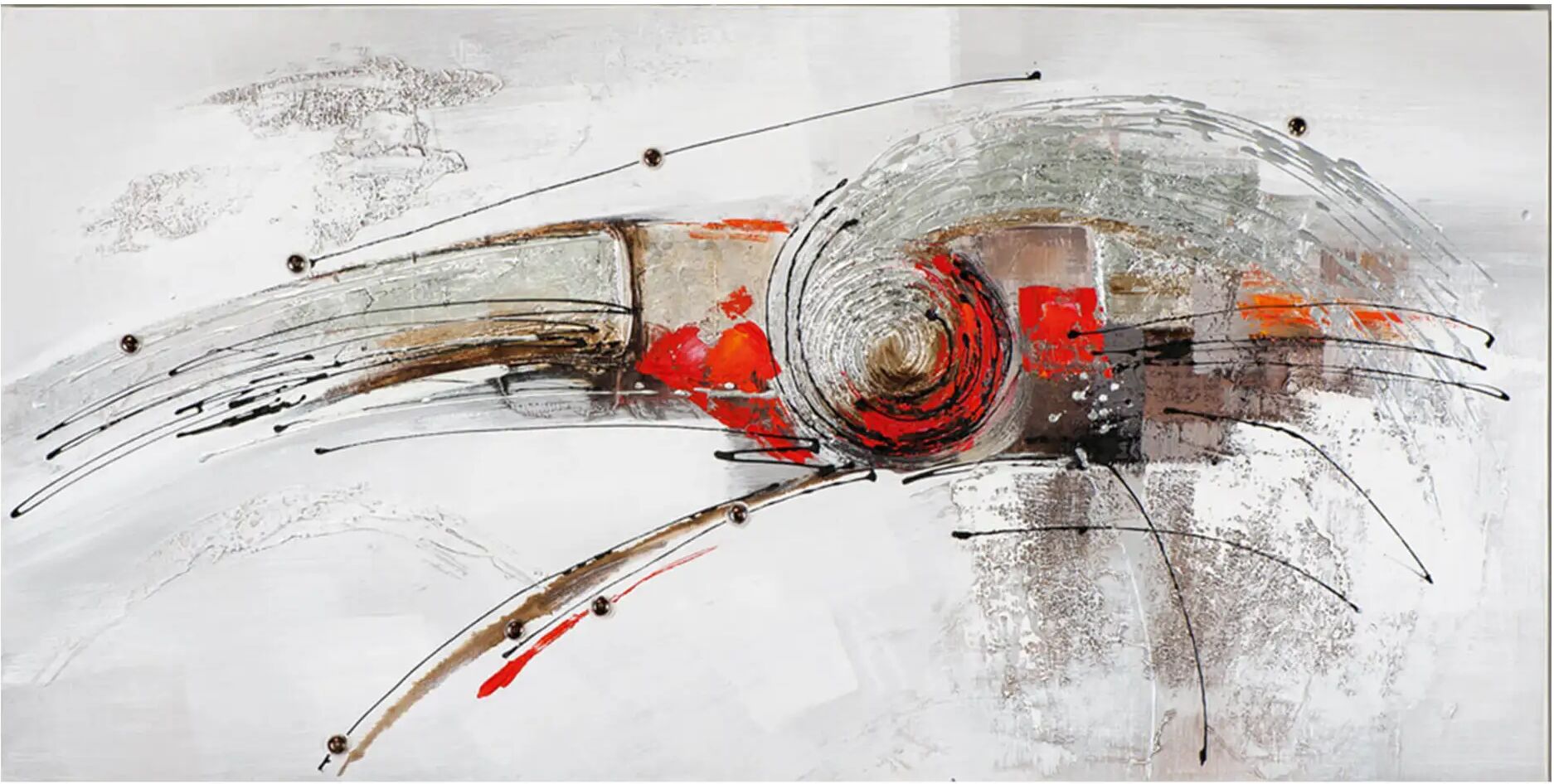 image LAND Wirbel in Silber und Rot  Grau