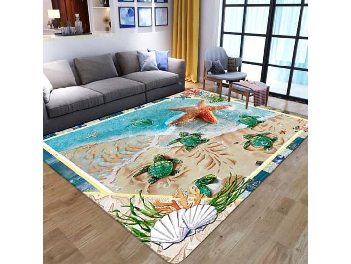 HVn-2527 Tapis de sol imprimé guitare 3D moquette de salon chambre à coucher douce grand tapis de jeu pour enfants