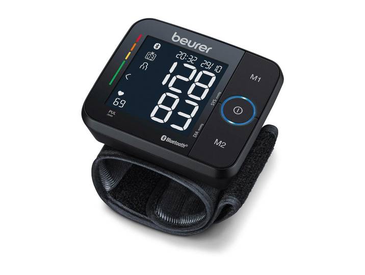 Beurer Blutdruckmessgerät, Schwarz, 9.6x10.9x12.4 cm, Blutdruck-Bewertungsskala nach Who, kostenlose App, Bluetooth, einfache Analyse, handlich, transportabel, einfache Bedienung, Freizeit & Co, Wellness & Gesundheit, Gesundheit