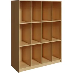 Schultaschenregal mit 12 Fächern