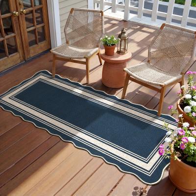 Garvee Indoor Outdoor Modern Bordered Easy Jute Area Rug