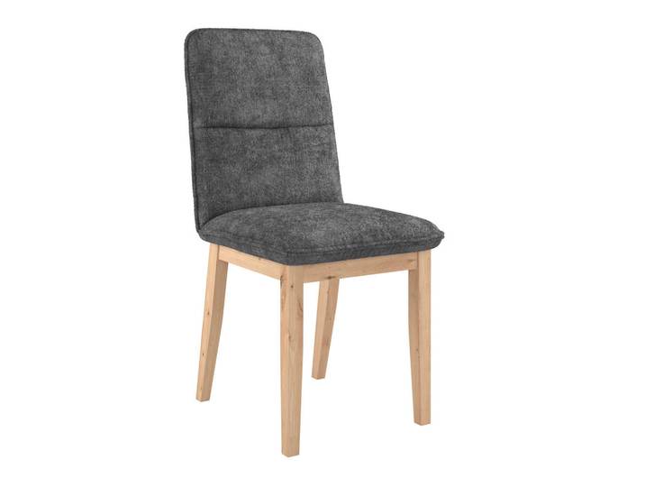 P & B Stuhl, Anthrazit, Holz, Eiche, vollmassiv, 47x91x44 cm, Esszimmer, Stühle, Esszimmerstühle, Vierfußstühle