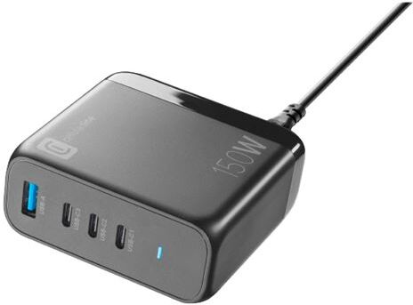 Cellular line Carregador Cellularline Casa Multipower 1x USB-A + 3x USB-C 150W Preto