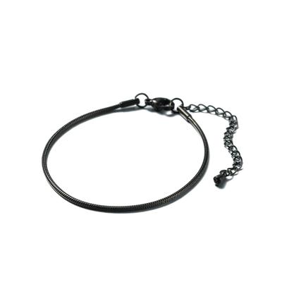Armband "Schmuck Geschenk Edelstahl Armschmuck Armkette", schwarz, ANISTON JEWELRY & WATCHES, Armbänder, Damen, 21,5cm, Edelstahl, Armband, Made in Germany