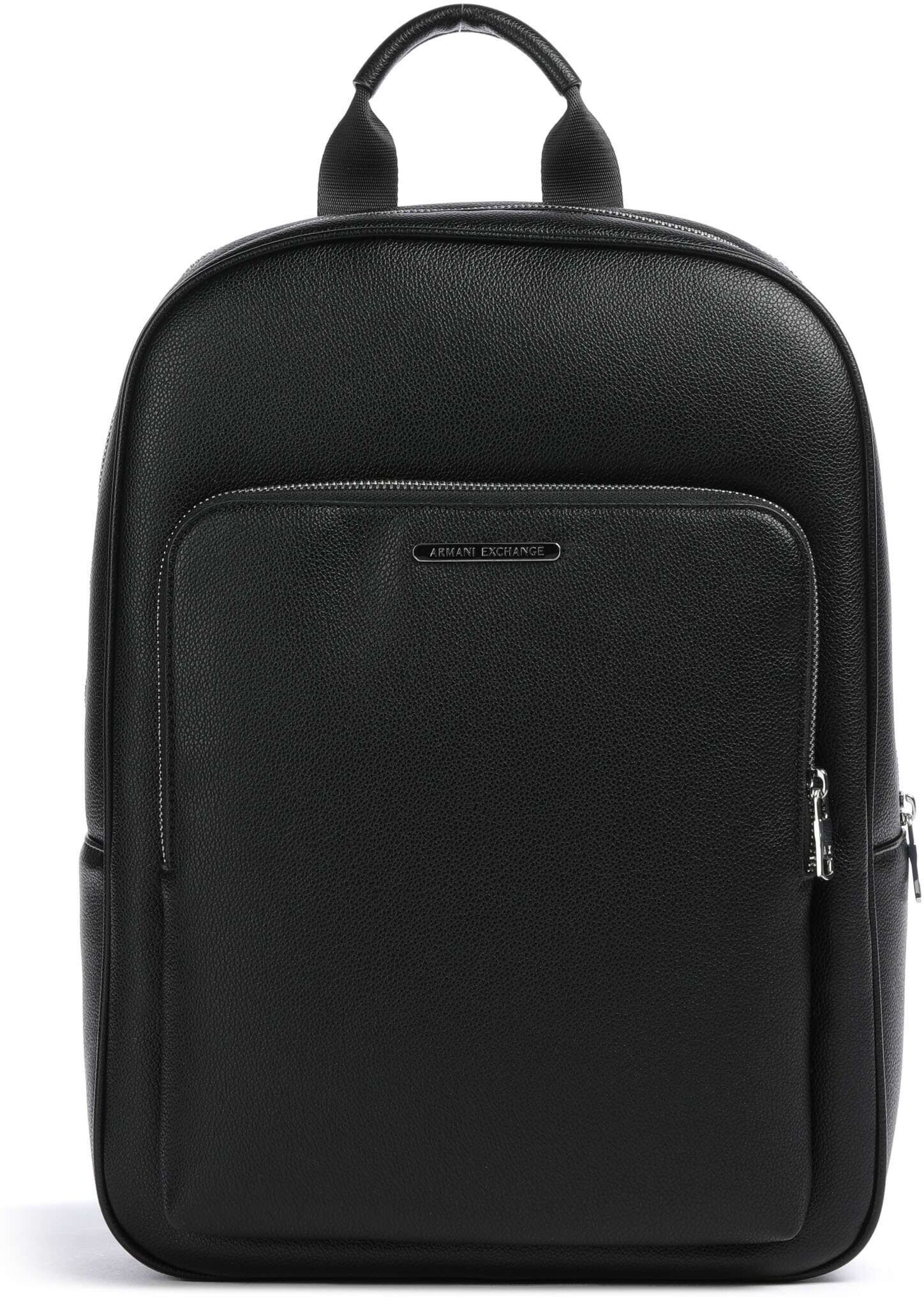 Armani Exchange Okinawa Rucksack aus Leder, schwarz