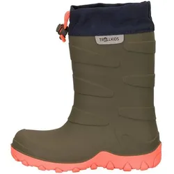 TROLLKIDS Kids Torsvag Thermo Winter Rubber Boots, Größe 25 in Grün Grün