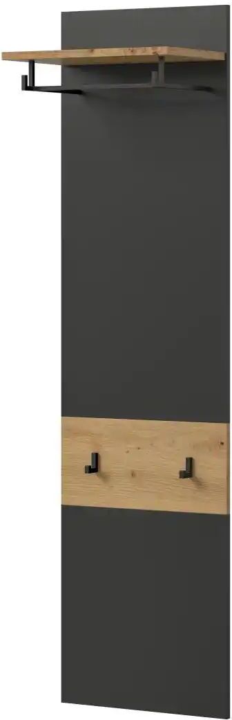 Höffner Garderobenpaneel   ¦ grau ¦ Holzwerkstoff ¦ Maße (cm): B: 45 H: 165