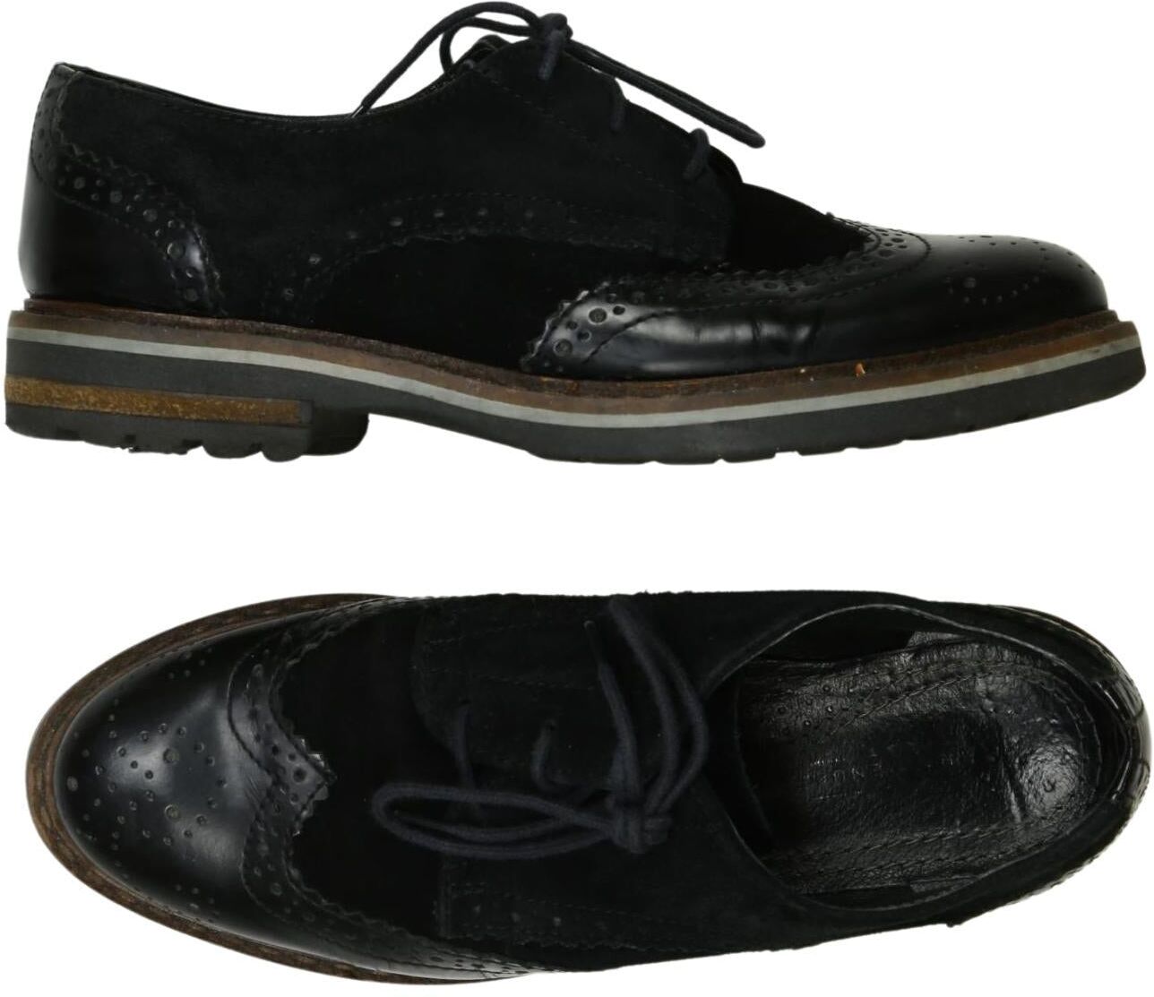 5th Avenue Damen Halbschuh, Schwarz, Gr. EU 36, Leder - Second Hand