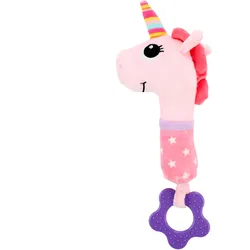Toi-Toys 72131B - LITTLE STARS Babyrassel + Beissring + Quietsche Einhorn