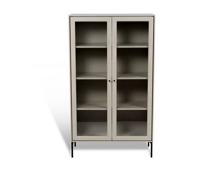 Mavis Vitrine Volt 130 cm beige Détails en noir