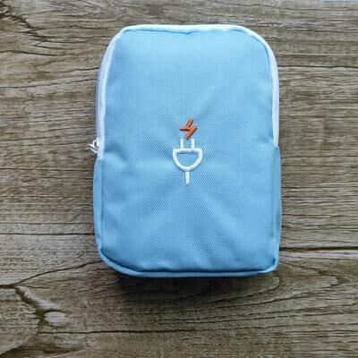 Uplift Essentials Portable Electronics Organizer Travel Cable Storage Bag For Chargers Headphones And Accessories light Blue