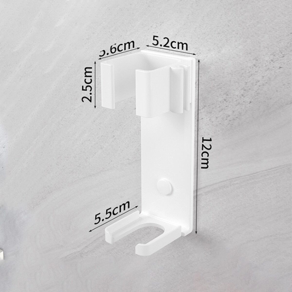 INF Support mural en aluminium spatial pour fers à friser - Grand organiseur adhésif sans perçage pour fers jusqu'à 36mm Blanc