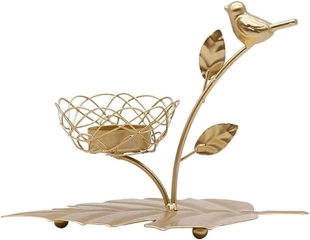 Gouden Kandelaar Vogel van IJzer in Nordic Design