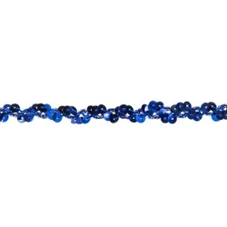 Metallic-Paillettenband, blau, Breite: 10 mm, Länge: 3 m