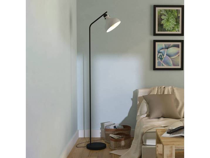 EGLO Stehlampe Matlock, schwarz, für Wohn- / Esszimmer, Metall, Industrielles Design, Stehlampe